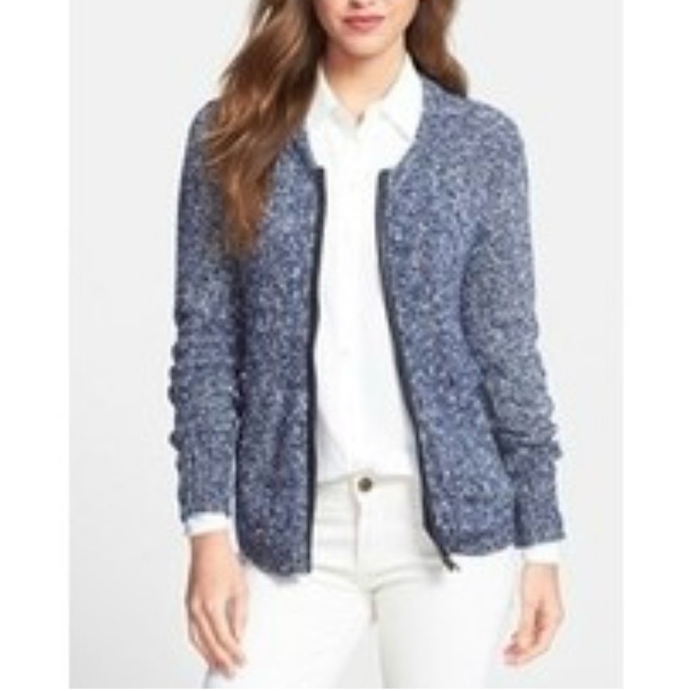 Sandro Metallic Cardigan in Blue